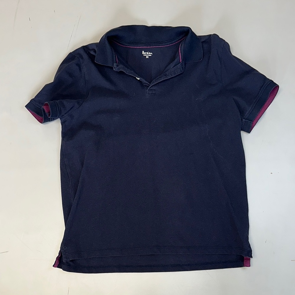Boden Blue Polo Shirt with Classic Collar and Relaxed Fit